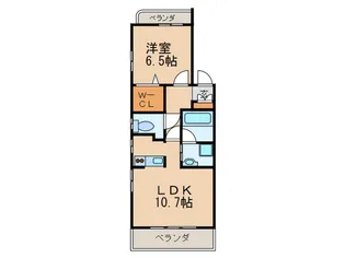 フレシオン【1階】の間取り