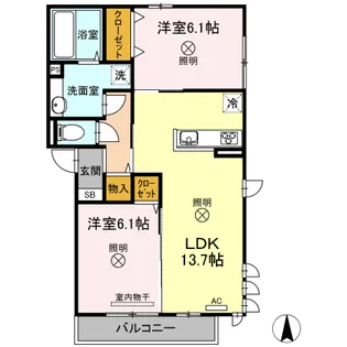 ロッソ【3階】の間取り