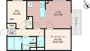 「防音マンション」クリオ ラモード新江古田サウンドテラス【3階】の間取り