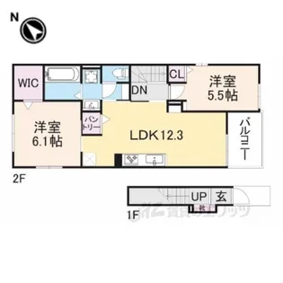 Yフォレスト五個荘【2階】の間取り