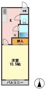 松江ロイヤルハイツ【2階】の間取り