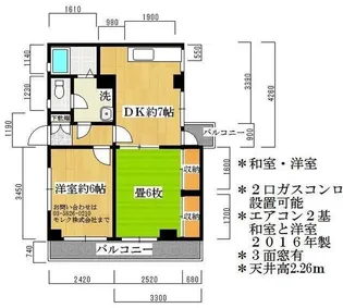 ニューハイツ中野【2階】の間取り