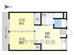 くらしまマンション2【2階】の間取り
