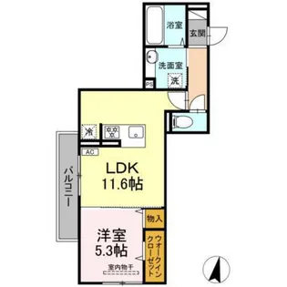アルカディア中山【2階】の間取り