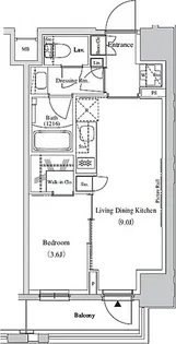 ザ・パークハビオ蕨【8階】の間取り