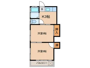 第二萬両荘【2階】の間取り