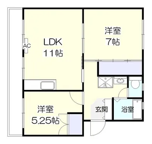 アメニティ桜川【1階】の間取り