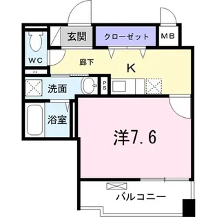 クレシア横浜山手【5階】の間取り