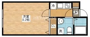 アミティ館内一番館【3階】の間取り