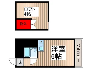 ペンション竹ノ塚【2階】の間取り