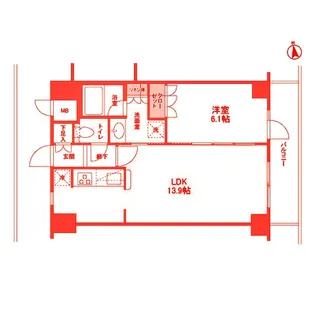 KENEDIX藤沢【5階】の間取り
