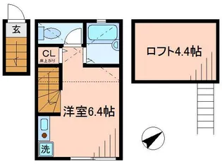 バーミープレイス平井【2階】の間取り