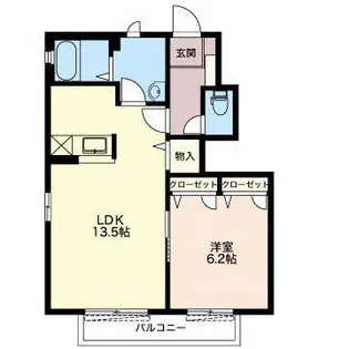 ジュネス丸の内【1階】の間取り