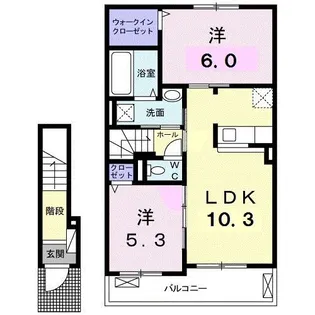 ドリーム坂出 C【2階】の間取り