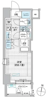 プレミアムフラットひばりヶ丘駅前【11階】の間取り