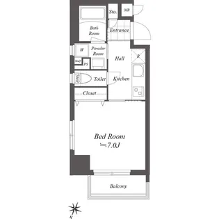 グランデュオ二子多摩川【4階】の間取り