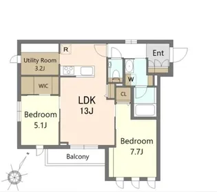 アリュール大森東【3階】の間取り