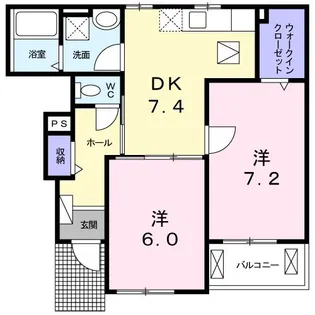 ポース アザリーII【1階】の間取り