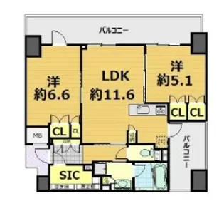 宮益坂ビルディング ザ・渋谷レジデンス【8階】の間取り