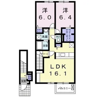 メゾン ドゥ クロシェットII【2階】の間取り