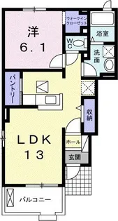 レスポアールV【1階】の間取り