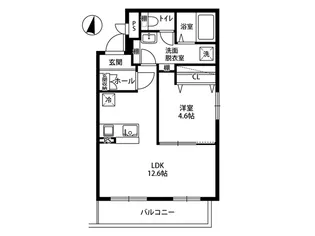 Will peak shiho【1階】の間取り