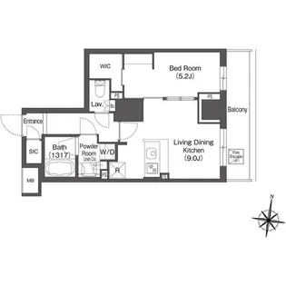 コンフォリア森下リバーサイド【9階】の間取り