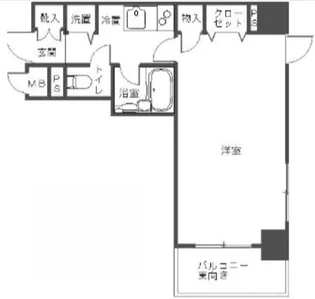 プレール・ドゥーク銀座EAST【4階】の間取り