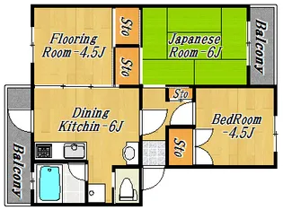 コーポ近江屋2【3階】の間取り