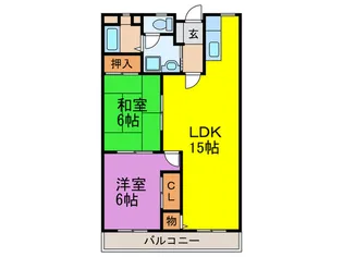 サンコーポタカキ【1階】の間取り
