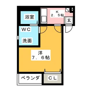 クレフラスト杉栄【1階】の間取り