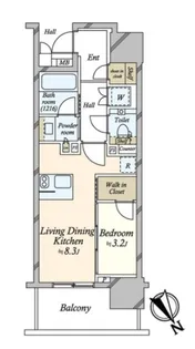 N プラウド五反田【16階】の間取り