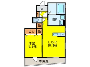 Garten Heim B棟【1階】の間取り