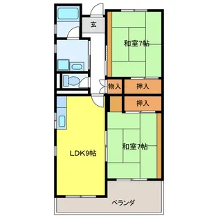 グリーンハイツ鷺山【3階】の間取り