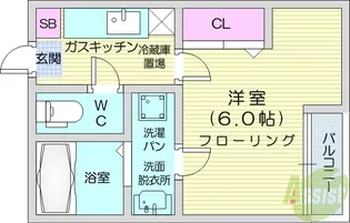 クレフラスト泉中央【2階】の間取り