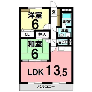 ヴァンヴェール【2階】の間取り