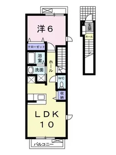 プロムナードN B【2階】の間取り