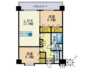 ニュー・アンフィニー【2階】の間取り
