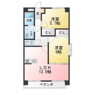 アミティエII【6階】の間取り