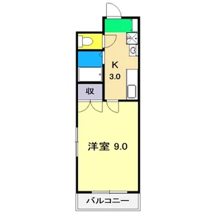 コーポオリエンタル【4階】の間取り