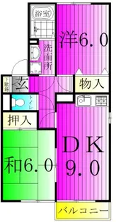 インペリアルヒルズII【1階】の間取り