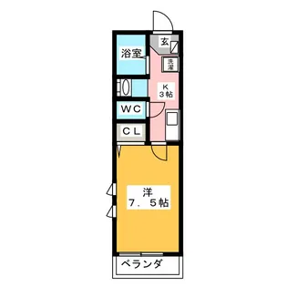 カーサ・アヴィートA【3階】の間取り