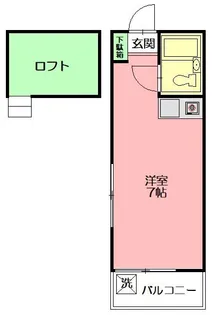 上倉田町アパート【2階】の間取り