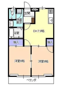 フロンティア若木【1階】の間取り