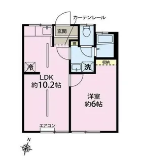 東海荘【2階】の間取り