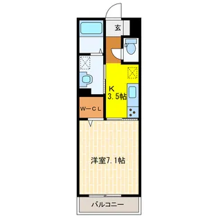ドルチェ磐田二之宮【3階】の間取り