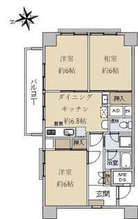 清澄ハイツ【10階】の間取り