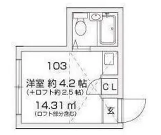梶ヶ谷スチューデントパレスA【1階】の間取り