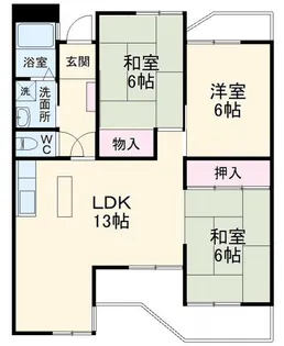 向島マンションA【3階】の間取り