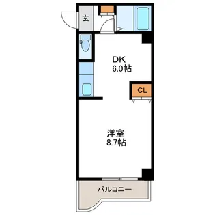 フラット北26条【7階】の間取り